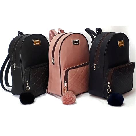 mochila de couro sintético grunge feminina comprar|Mochila de Couro .